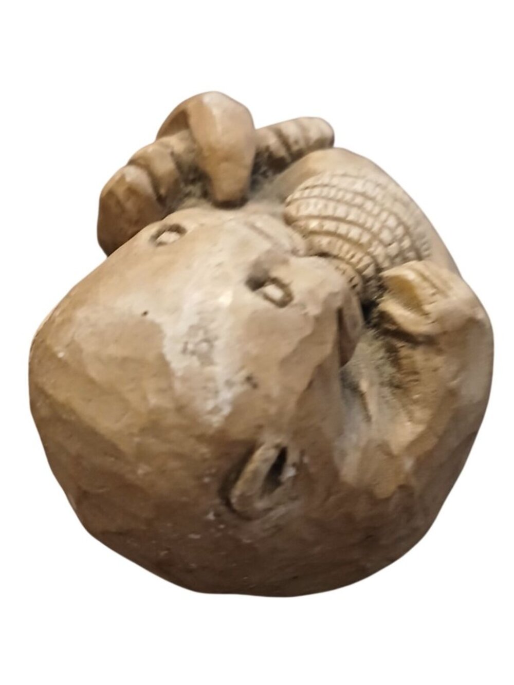 Alaska Sculpture Earthquake Clay Otter Figurine Holding Shell HandCrafted #S2 - Picture 7 of 10
